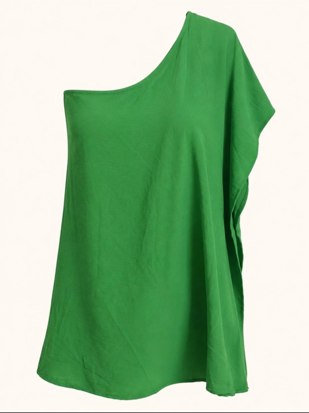 Jodifl Green One Shoulder Draped Mini Dress Size M Made in USA - Picture 2 of 5